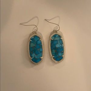 Kendra Scott Earrings in Bronze Veined Turquoise
